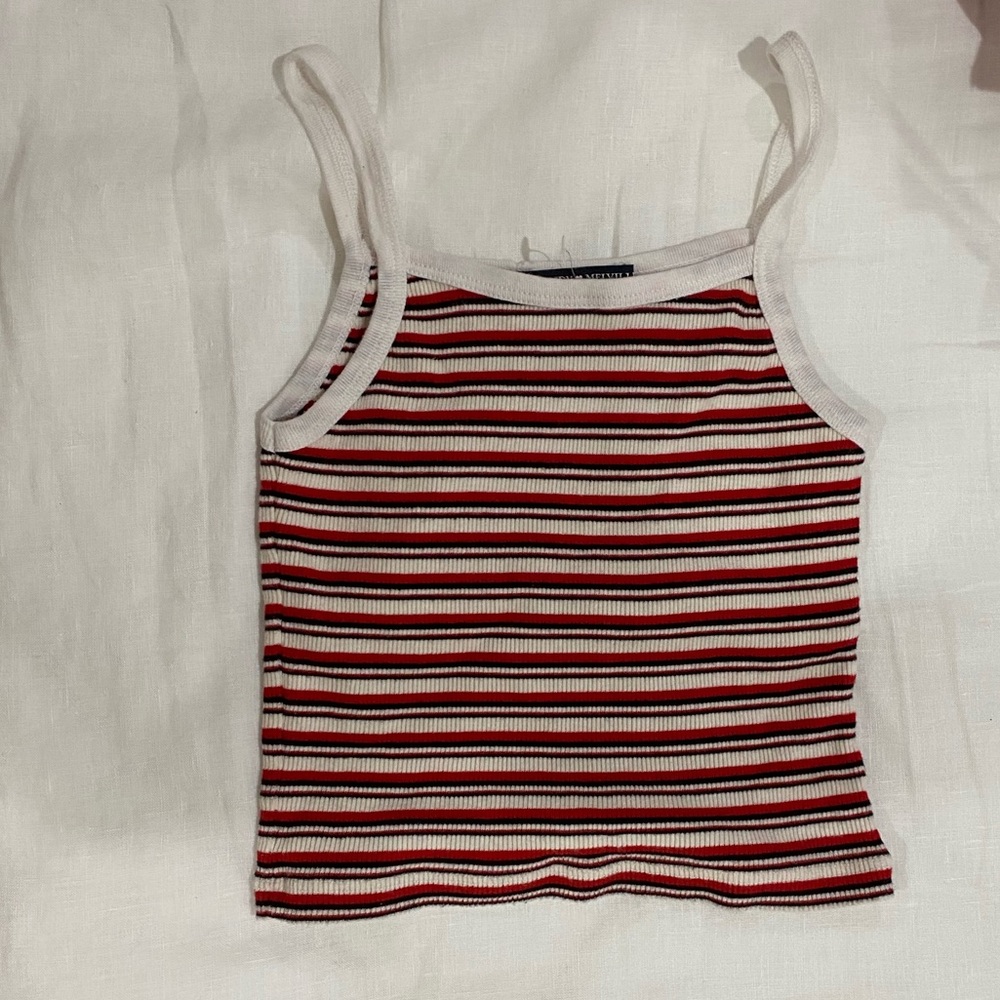 brandy melville stripped cropped tank